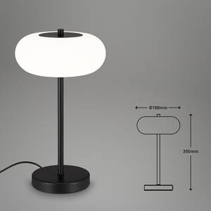 LED-tafellamp Voco opaalglas/ijzer - 1 lichtbron - Zwart