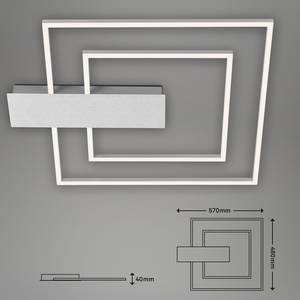 LED-Deckenleuchte Nico Duo II Polycarbonat / Eisen - 1-flammig