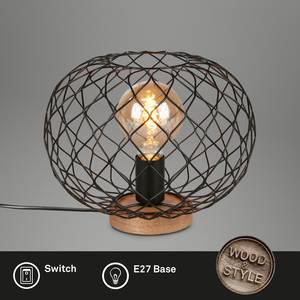Tafellamp Winki ijzer/deels massief rubberboomhout - 1 lichtbron