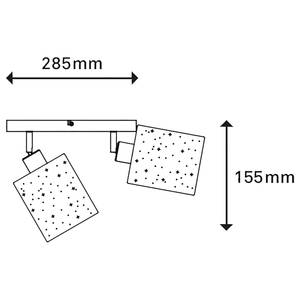 Plafonnier Stofa II Coton / Fer - Nb d'ampoules : 2