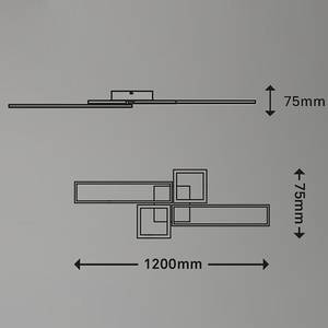 Plafonnier Frame Pano II Polycarbonate / Fer - 1 ampoule
