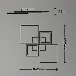 Plafonnier Frame Pano I Polycarbonate / Fer - 1 ampoule