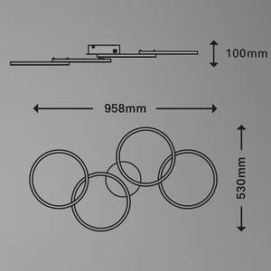 Plafonnier Frame XIII Polycarbonate / Fer - 1 ampoule