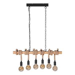 Hanglamp Jute ijzer - 6 lichtbronnen