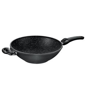 Wok avec poignée amovible Knuckey Aluminium - Anthracite - ø 32 cm