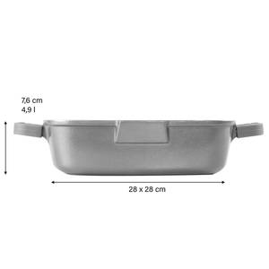 Hoekpan STONELINE FUTURE aluminium - grijs - Breedte: 28 cm