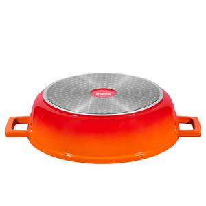 Cocotte-Bräter-Set Lenya (3-tlg.) Aluminium - Rot; Schwarz; Orange - ø 20