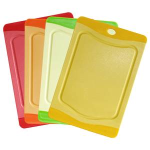 Planches à découper Leinster (4 élém.) Polypropylène et élastomère thermoplastique (PP et TPE) - Jaune / Rouge / Orange / Vert