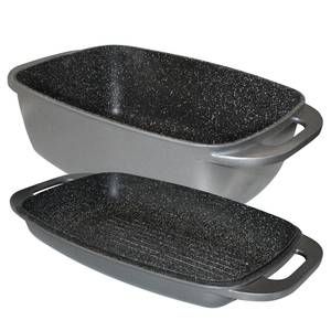 Cocotte XXL avec couvercle Hankinson Aluminium - Anthracite - Noir