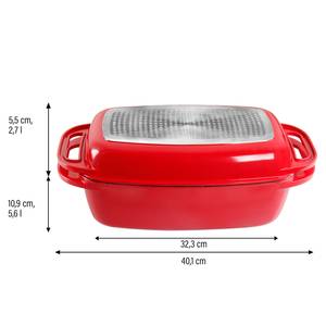 Cocotte avec couvercle Jackman Aluminium - Rouge rubis