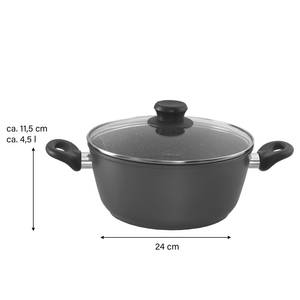 Faitout Flemington Aluminium - Anthracite - ø 24 cm - Capacité : 4.5 L