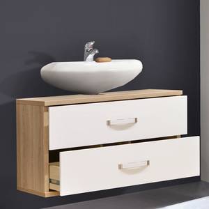 Set di mobili da bagno Frejus (4 pezzi) Bianco lucido / Effetto rovere