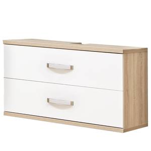 Set di mobili da bagno Frejus (4 pezzi) Bianco lucido / Effetto rovere