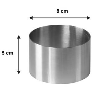 Cercles de pâtisserie Kiberg (8 él.) Acier inoxydable - Aspect acier inoxydable