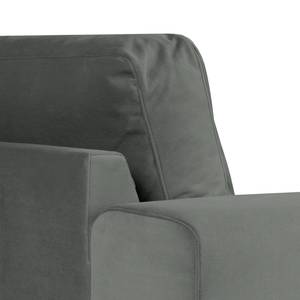 Sofa Summer (3-Sitzer) Samt - Samt Vaia: Grau