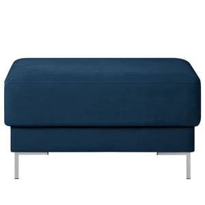 Gestoffeerde hocker Summer fluweel - Velours Vaia: Donkerblauw