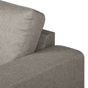 Ecksofa Summer Microfaser - Webstoff Mavie: Granit - Longchair davorstehend links - Ohne Schlaffunktion