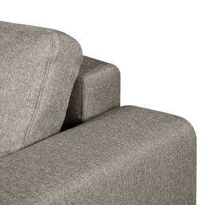 Ecksofa Summer Microfaser - Webstoff Mavie: Granit - Longchair davorstehend links - Mit Schlaffunktion