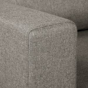 Ecksofa Summer Microfaser - Webstoff Mavie: Granit - Longchair davorstehend links - Mit Schlaffunktion