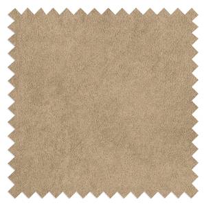 Hoekbank Summer fluweel - Velours Vaia: Beige - Longchair vooraanzicht links - Met slaapfunctie