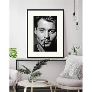 Bild Johnny Depp Buche massiv / Plexiglas - 43 x 53 cm