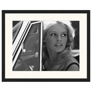 Tableau déco Brigitte Bardot driving Hêtre massif / Plexiglas - 53 x 43 cm