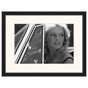 Poster e cornice Brigitte Bardot driving Faggio massello / Plexiglas - 43 x 33 cm