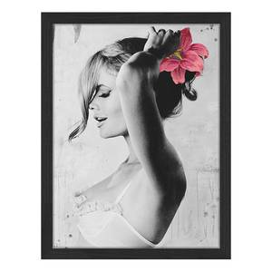 Poster con cornice Girl with Curl IV Faggio massello / Plexiglas - 33 x 43 cm