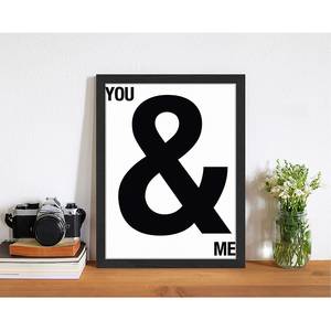 Poster con cornice You and Me Faggio massello / Plexiglas - 33 x 43 cm