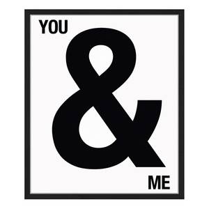 Poster con cornice You and Me Faggio massello / Plexiglas - 53 x 63 cm