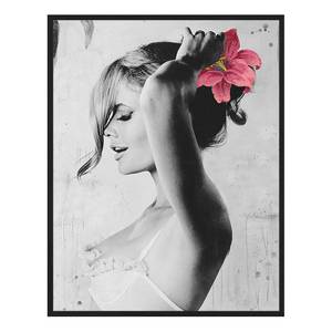 Poster con cornice Girl with Curl IV Faggio massello / Plexiglas - 73 x 93 cm