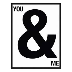 Poster con cornice You and Me Faggio massello / Plexiglas - 63 x 83 cm