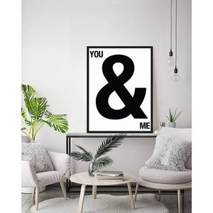 Poster con cornice You and Me Faggio massello / Plexiglas - 63 x 83 cm