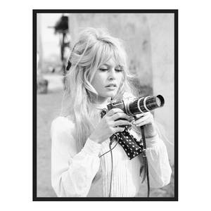 Afbeelding Brigitte with her camera massief beukenhout/plexiglas - 63 x 83 cm