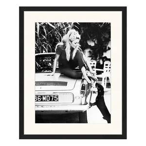 Afbeelding Brigitte Bardot I massief beukenhout/plexiglas - 43 x 53 cm