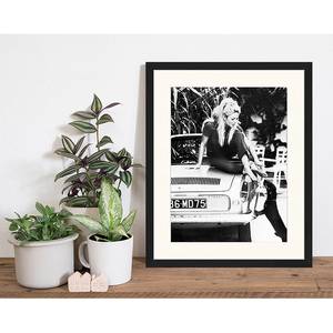 Afbeelding Brigitte Bardot I massief beukenhout/plexiglas - 43 x 53 cm