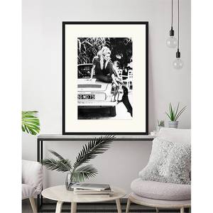 Afbeelding Brigitte Bardot I massief beukenhout/plexiglas - 63 x 83 cm