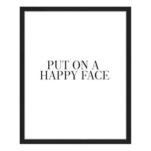 Afbeelding Put on a happy face massief beukenhout/plexiglas - 43 x 53 cm