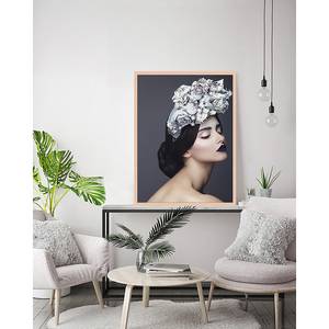 Poster con cornice Wreath of Flowers Faggio massello / Plexiglas - 63 x 83 cm