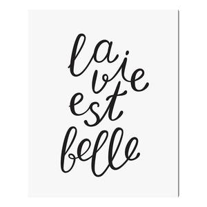 Tableau déco La Vie Est Belle II Alu-Dibond / Plexiglas - 40 x 50 cm