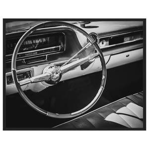 Poster con cornice Steering wheel Faggio massello / Plexiglas - 93 x 73 cm