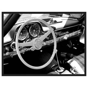 Quadro A 1955 Mercedes 300SL Gullwing Faggio massello / Plexiglas - 83 x 63 cm