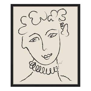 Afbeelding Fancy Woman Portrait massief beukenhout/plexiglas - 53 x 63 cm
