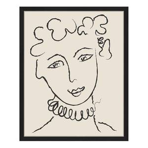 Afbeelding Fancy Woman Portrait massief beukenhout/plexiglas - 43 x 53 cm