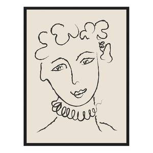 Afbeelding Fancy Woman Portrait massief beukenhout/plexiglas - 63 x 83 cm