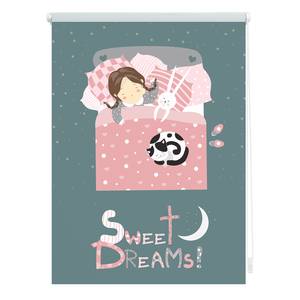 Store enrouleur sans perçage Sweet Dream Polyester - Gris / Rose - 90 x 150 cm