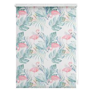 Klemfix rolgordijn Flamingo polyester - roze/groen - 80 x 150 cm