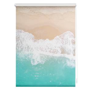 Klemfix rolgordijn The Beach polyester - turquoise/beige - 90 x 150 cm