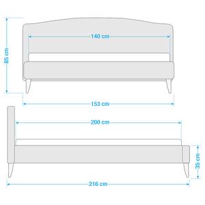 Bed v. Loom-weefsel Dorothy 140 x 200cm