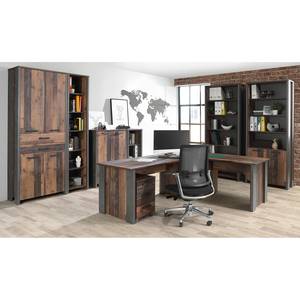 Open kast Clifford oud eikenhouten look/donkergrijs - 47 x 115 cm